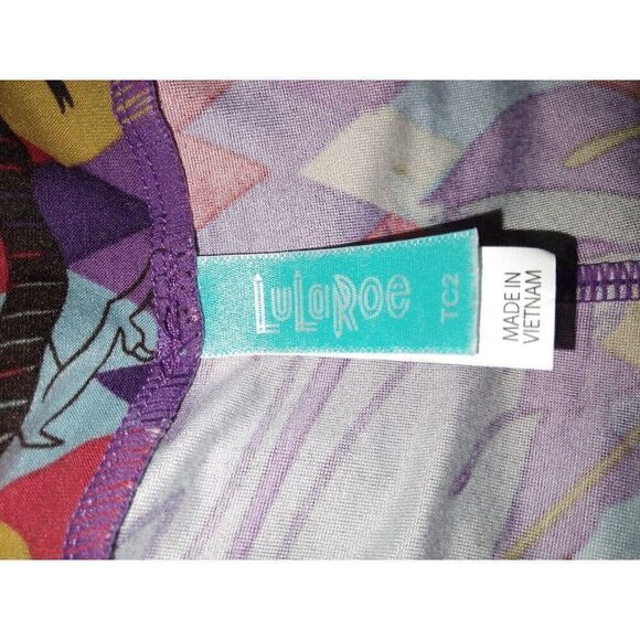 Lularoe Maleficent Dragon Leggings TC2 Diamond Multicolor - Picture 7 of 9